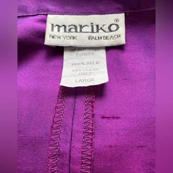Mariko Silk Jacket in Dark Magenta Size L - Picture 10 of 10